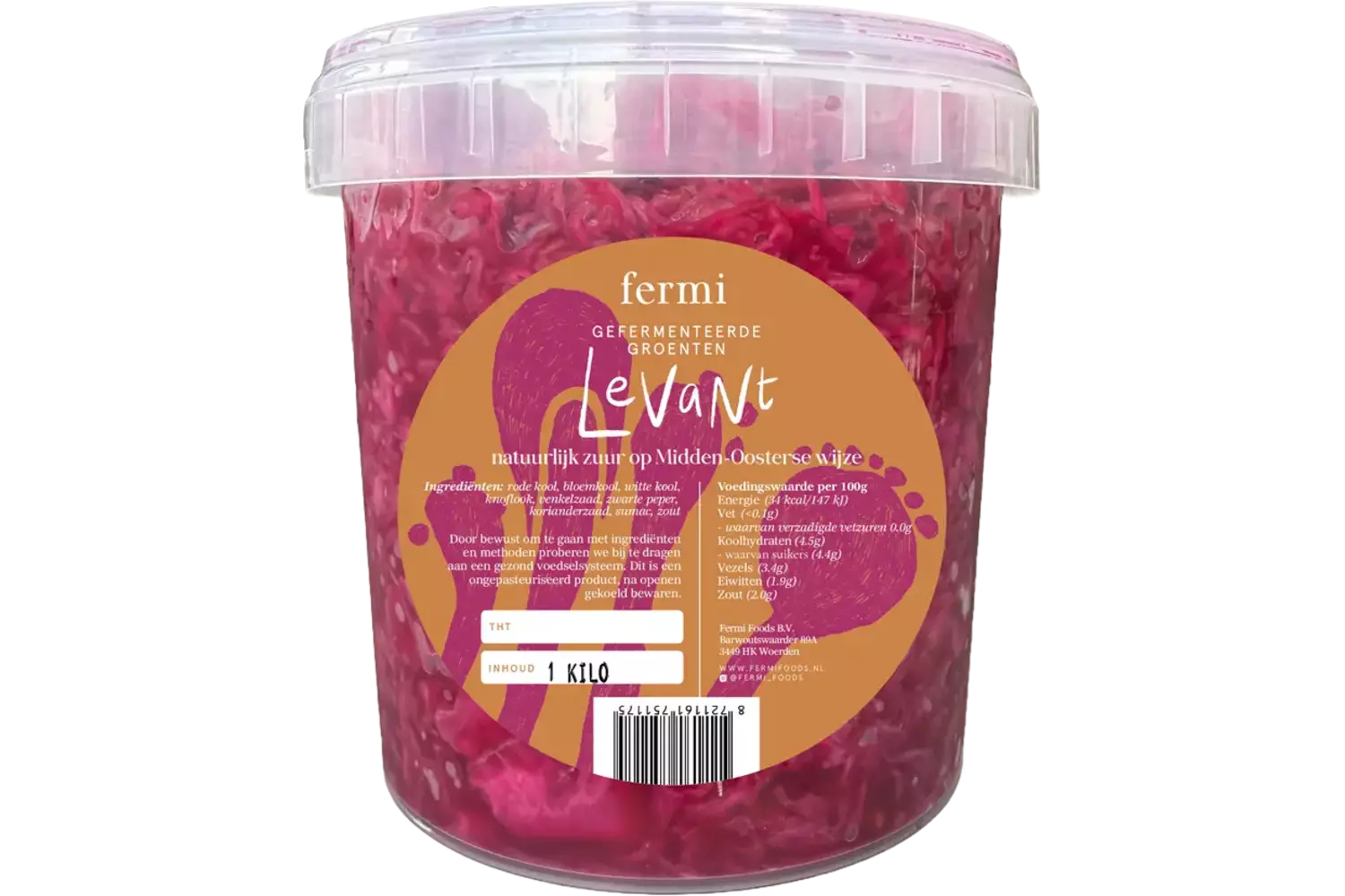 Gefermenteerde groenten levant pot 1kg stuk 1